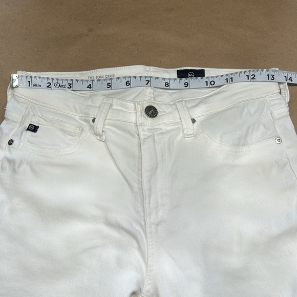 AG Adriano Goldschmied Rough Hem Skinny White Jean Sz 25R - Picture 5 of 16